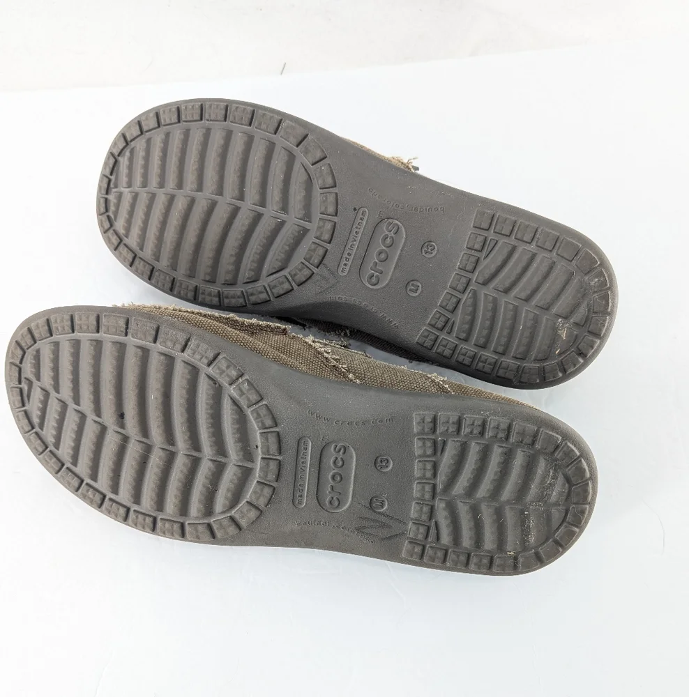 CROCS Santa Cruz Casual Mens Slip On Shoe Brown Tan Size 13 - Picture 5 of 7